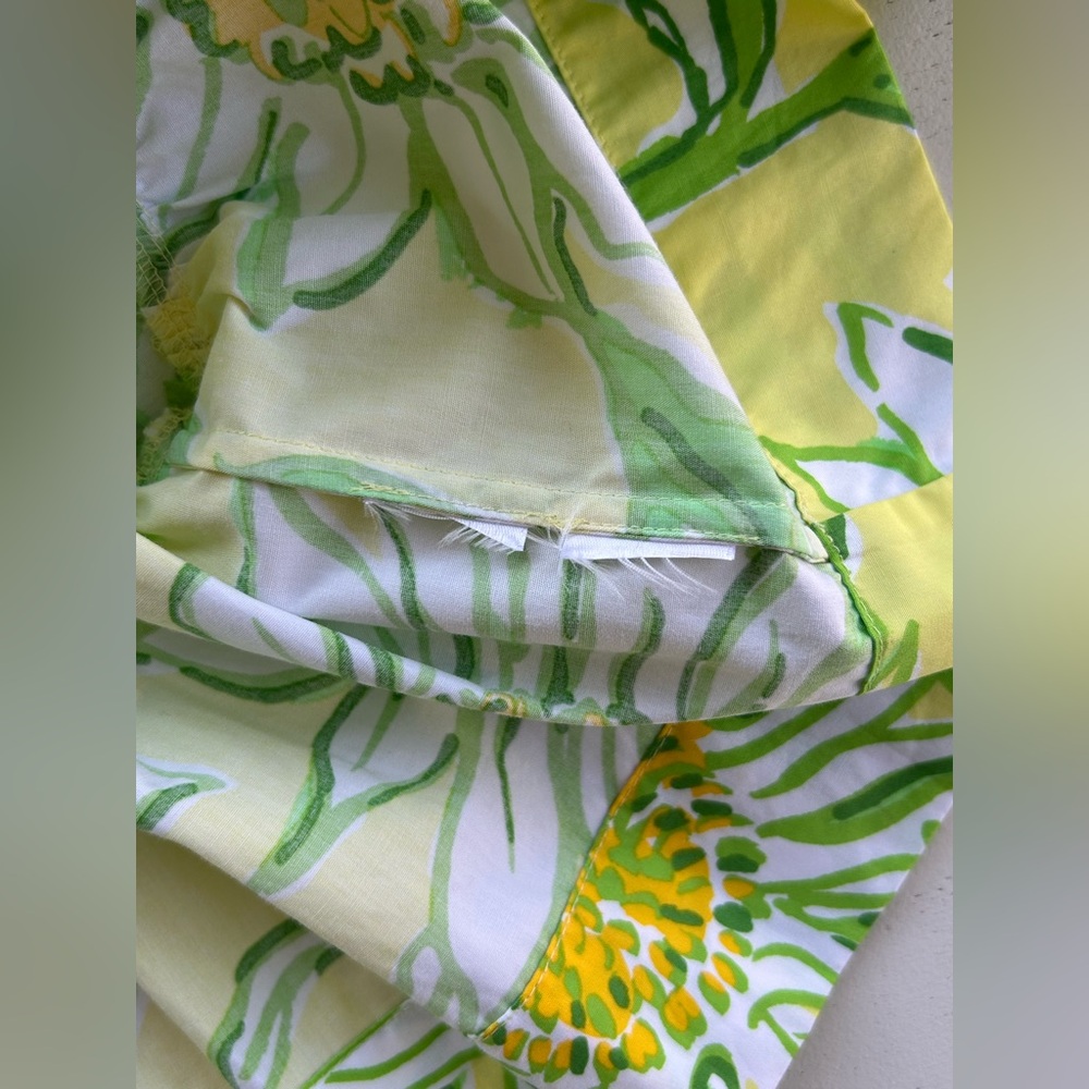 Lilly Pulitzer Hisli Top Bows Limoncello Sunbelievable Poplin Women’s Size XXS - Picture 9 of 10
